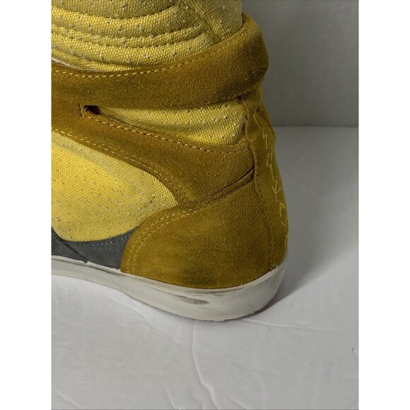 Ishikawa Ankle Boots Shoes Leather Yellow & Grey Strap Closure Star Italy Sz 38 - Picture 10 of 15